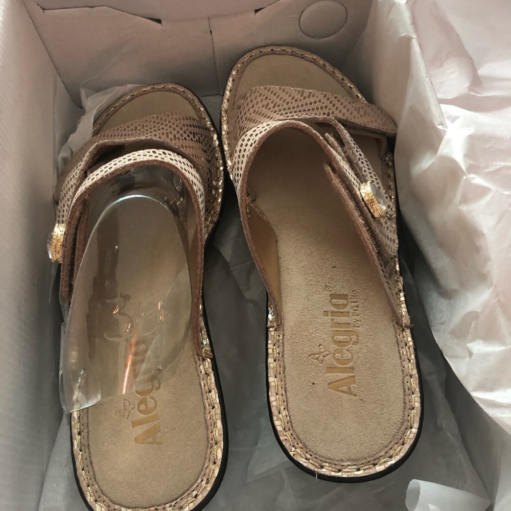 Gold alegria sandals #alegria